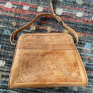 Vintage tooled leather bag